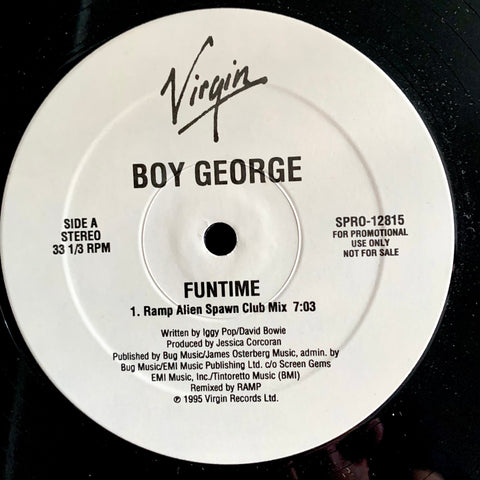 BOY GEORGE - "Funtime" [1995] US promo 12", 2 mixes. USED