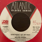 HARRIS, MAJOR - "Love Won't Let Me Wait" / "Each Morning I Wake Up" [19??] 7" single. USED