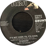 STARSHIP - "It's Not Over ('Till It's Over)" / "Babylon" [1987] 7" single. USED