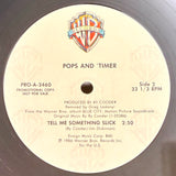 POPS AND 'TIMER - "Tell Me Something Slick" [1986] promo 12" single. USED
