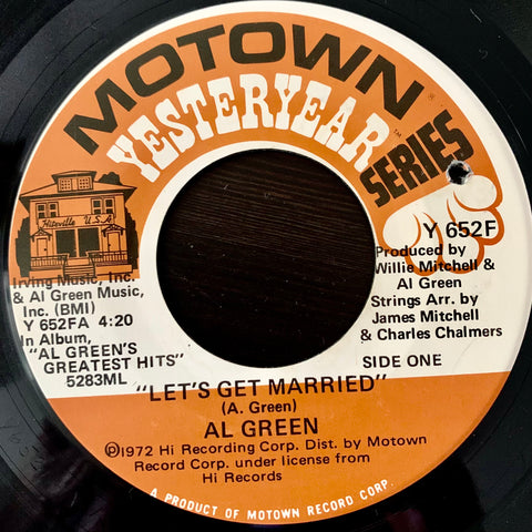 GREEN, AL - "Let's Get Married" / "Sha-La-La (make me happy)" [19??}] 7" single. USED