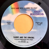 DANNY & THE JUNIORS "At The Hop" / "Rock And Roll Is Here To Stay" [1980] 7" single. USED