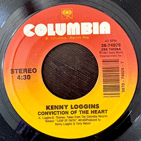 LOGGINS, KENNY - "Conviction of the Heart" / "My Father's House" [1991]  7" single. USED
