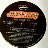 PEEPLES, NIA - "Trouble" [1988] 12" single, 4 mixes. USED