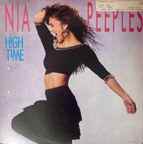 PEEPLES, NIA - "High Time" [1988] 12" single. 7 mixes. USED