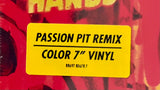 TING TINGS, THE - "Hands" album version / Passion Pit remix [2013] 7" single, orange marbled vinyl. USED
