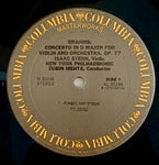 STERN, ISAAC, ZUBIN MEHTA, NEW YORK PHILHARMONIC - Brahms Concerto in D Major [1979] USED