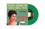 LEE, BRENDA - "Rockin' Around The Christmas Tree" / "Papa Noel" [2024] 7" single, Translucent Emerald Colored Vinyl. NEW