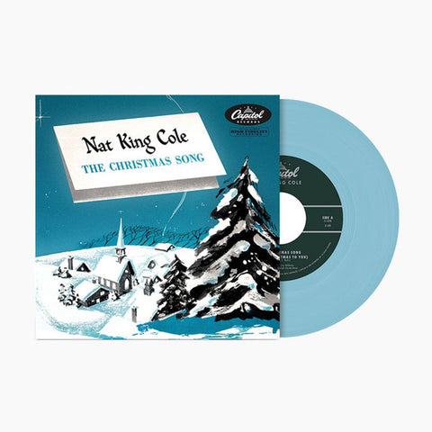 COLE, NAT KING - "The Christmas Song" / "Deck The Halls" [2024] 7" single, Baby Blue Colored Vinyl. NEW