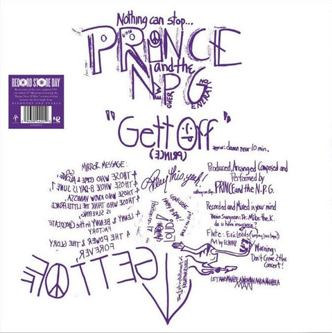PRINCE & THE NEW POWER GENERATION - "Gett Off!" [2023] RSD 11.24.23 12" single. NEW
