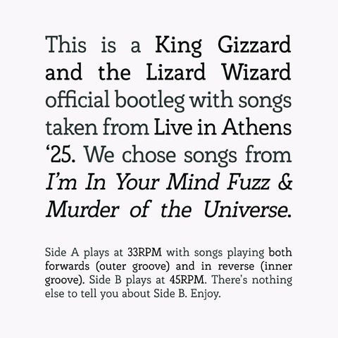 King Gizzard and the Lizard Wizard Songs From I'M In Your Mind Fuzz & Murder Of The Universe Live In Athens '25