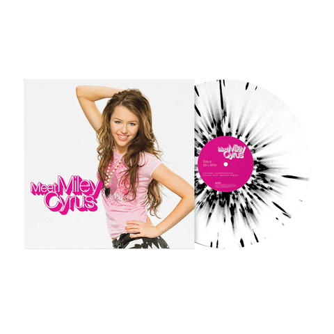 CYRUS, MILEY - Meet Miley Cyrus [2024] Limited Edition, White/ Black Splatter Colored Vinyl. NEW