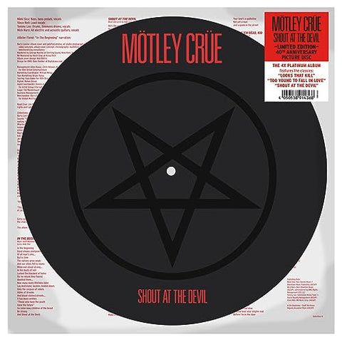 MOTLEY CRUE - Shout At The Devil (Limited Edition Picture Disc) [2023] NEW