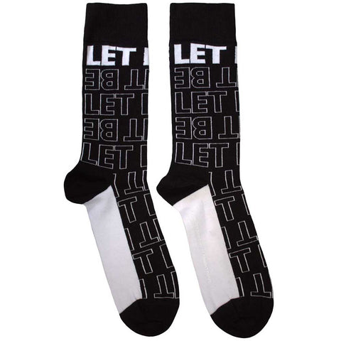 SOCKS - The Beatles: Let It Be Text Outlines Repeat