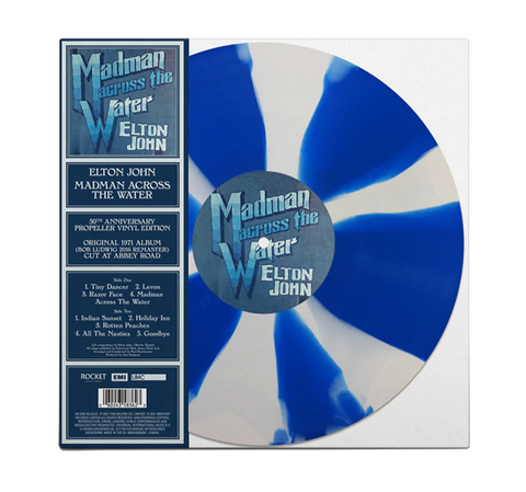 JOHN, ELTON - Madman Across The Water: 50th Anniversary [2022] Ltd ed Blue & White Propeller Colored Vinyl. NEW