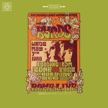 BYRDS, THE - Live In Rome 1968 [2021] Live, May 1968. NEW