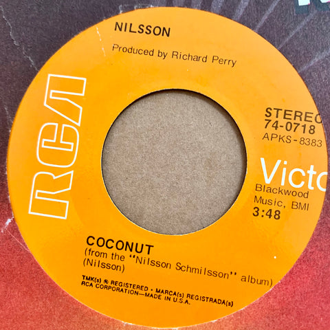 NILSSON "Coconut" / "Down" [1972] 7" single. USED