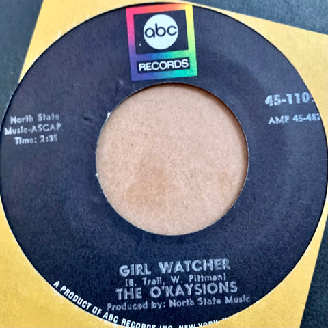 O'KAYSIONS, THE "Girl Watcher" / "Deal Me In" [1968] 7" single. USED