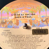 GREG & PAUL - A Year At the Top [1977] Paul Shaffer, Greg Evigan - Rare USED