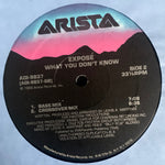 EXPOSE "What You Don't Know" [1989] 12" single, 5 mixes. Promo. USED
