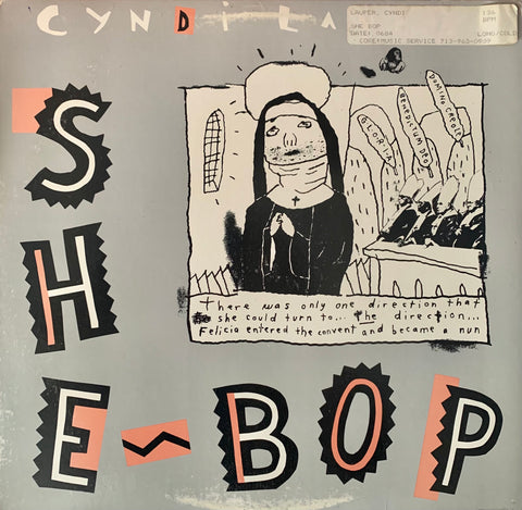LAUPER, CYNDI "She-Bop (special dance mix)" / "She-Bop (instrumental)" [1984] 12" single. USED