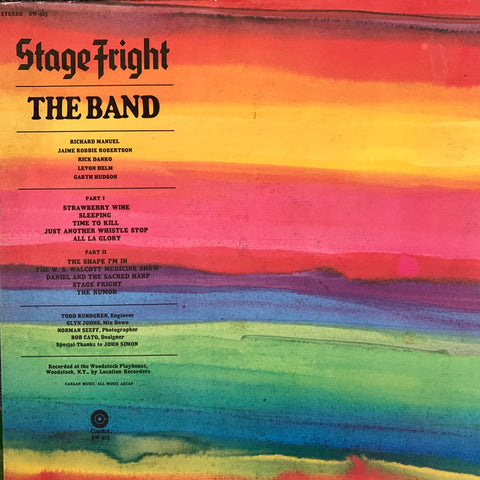 BAND, THE - Stage Fright [1970] Capitol green "target" label. USED