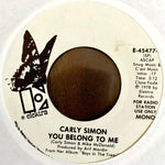 SIMON, CARLY “You Belong To Me” [1978] mono/stereo promo 7”. USED