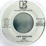 NEW ENGLAND "DDT" [1981] prod. by T. Rundgren. 7" single, promo. USED