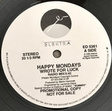 HAPPY MONDAYS "Wrote For Luck" [1989] promo 12" single USED