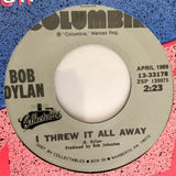 DYLAN, BOB "Lay Lady Lay" / "I Threw It All Away" [1989] 7" single USED