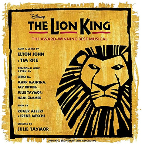 LION KING - The Lion King: Original Broadway Cast [2023] 2LP Yellow/Black Splatter. NEW